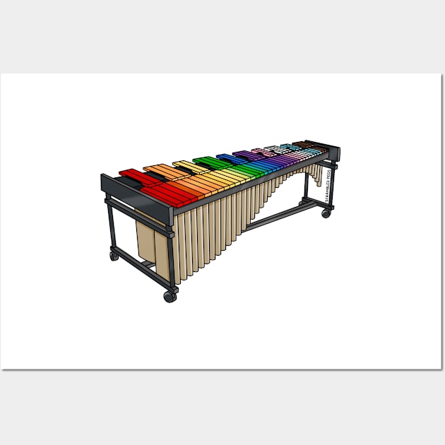 Progress Pride Flag Marimba Wall Art by scrambledpegs